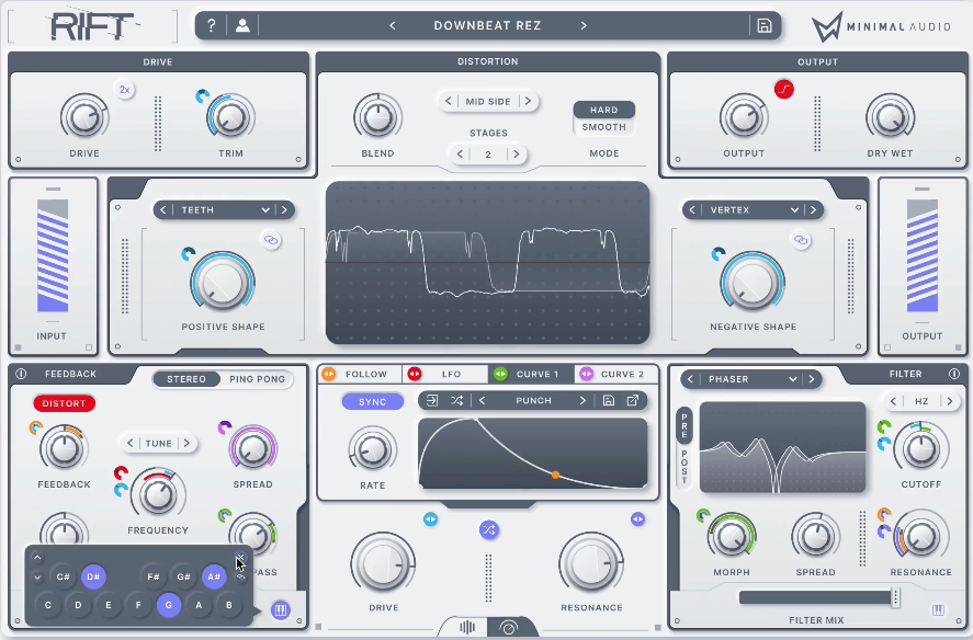 Screenshot of the Rift plugin by Minimal Audio.