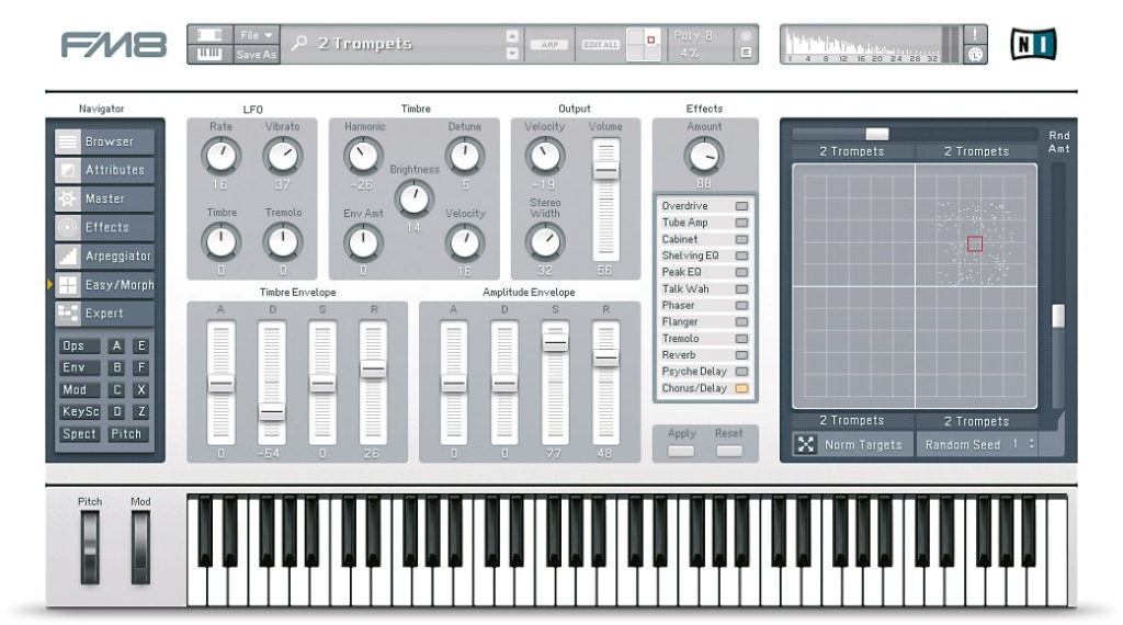 FM8 synthesizer interface.