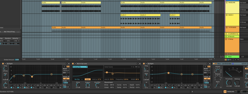 "Warm Up Lows" preset from the Saturator device in Ableton Live.