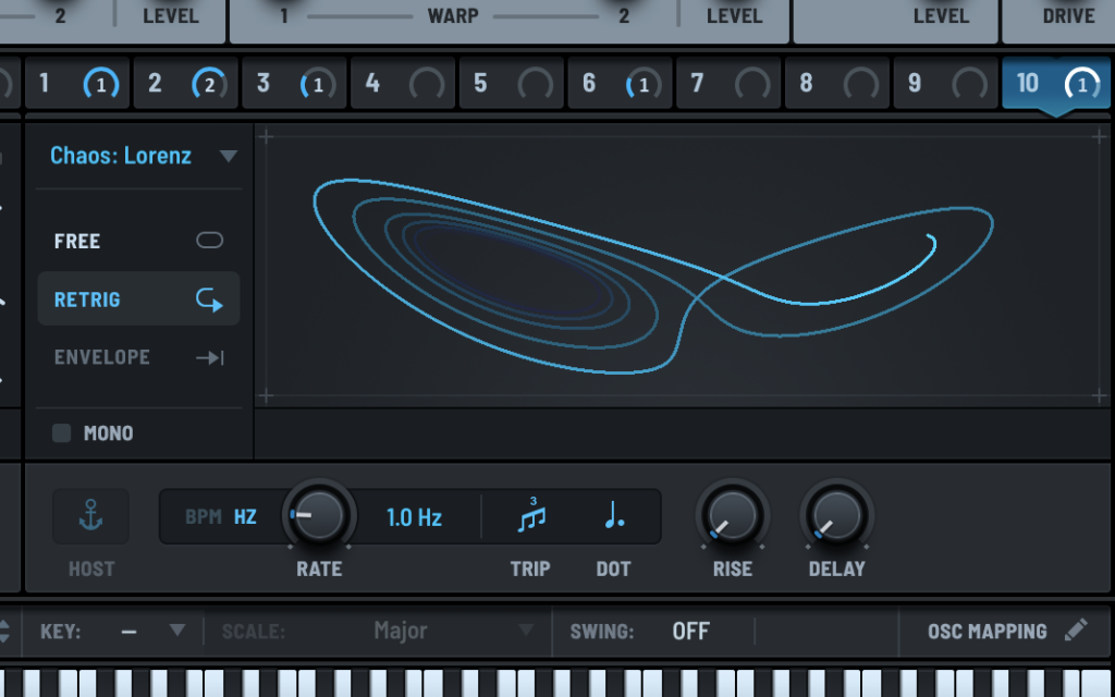 Serum 2's Chaos Lorenz modulator.